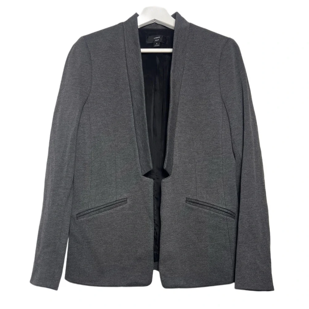 JCrew Going Out Open Grey Blazer